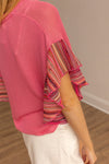 Keep Me Posted Pink Knit Top