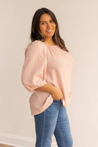 Pink Breeze Elegance Off the Shoulder Top