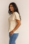 Lustrous Elegance Ivory Silk Blouse