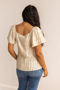 Lustrous Elegance Ivory Silk Blouse