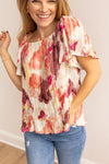 Serenity Sunset Off-the-Shoulder Blouse