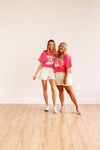 Love You To The Coast Oversized Tee, Pink