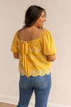 Sunflower Breeze Eyelet Blouse