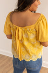 Sunflower Breeze Eyelet Blouse