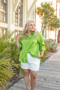 In the Limelight Satin Blouse