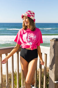 Love You To The Coast Oversized Tee, Pink