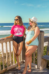 Love You To The Coast Oversized Tee, Pink
