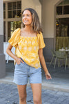 Sunflower Breeze Eyelet Blouse