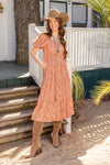 The Elizabeth Tiered Dress, Orange