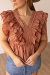 Desert Rose Ruffled Blouse