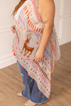 The Peachy Prancer Christmas Cover Up with Peach Tassels