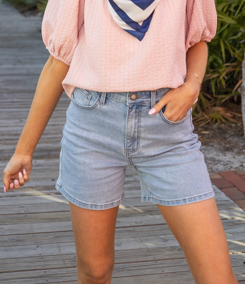 The Olivia High Rise Denim Short