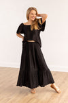 Pleated Versi Dress, Black