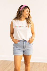 Summer Lover Tank, White