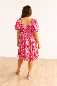 Dolly Doll Butter Chiffon Dress, Pink Floral