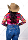 Serape Mesh Top