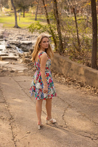 Iris Belted Floral Dress