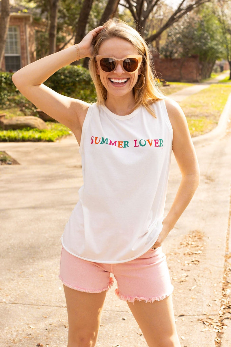 Summer Lover Tank, White