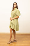 Sage Button-Up Dress