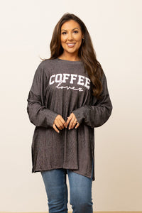 Coffee Lover Ribbed Top