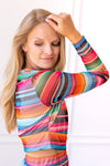 Serape Mesh Top