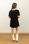 Howdy Howdy T-Shirt Dress, Black