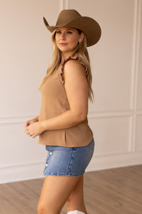 Ms. Honey Blouse, Tan