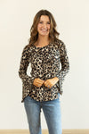 Leopard Bell Sleeve Top