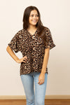 Cara Collared Top, Leopard