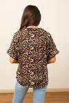 Cara Collared Top, Leopard