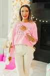 Feelin' Festive Pink Sweatshirt