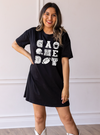 Game Day Black T-Shirt Dress