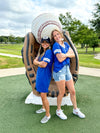 Say it Loud, Say it Proud Gameday Dress, Royal Blue