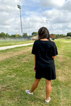 Game Day Black T-Shirt Dress