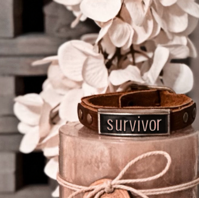 Leather Wristlet: Survivor