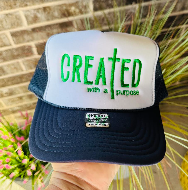 Created with a Purpose Embroidered Trucker Hat