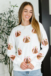 PREORDER: Sequin Pumpkin Bow Pullover