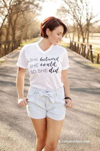 She Believed | Women’s T-Shirt | Ruby’s Rubbish®