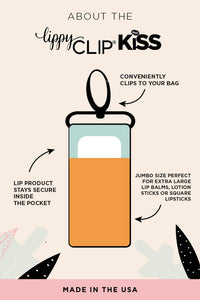 Pastel Gold Stripe LippyClip KISS for larger lip balms, essential oil rollers, etc.