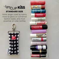 Fall Stripes LippyClip KISS for larger lip balms, essential oil rollers, etc.