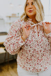 Stella Notched Neck Floral Long Sleeve Blouse