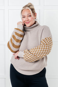 Super Seasonal Patchwork Waffle Knit Sweater