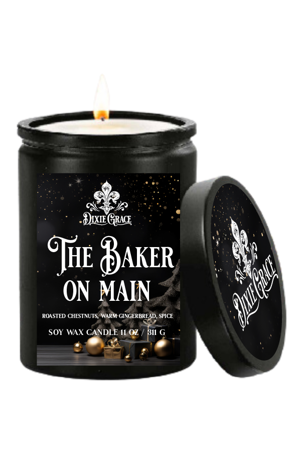 The Baker on Main - 11 oz Glass Candle - Cotton Wick