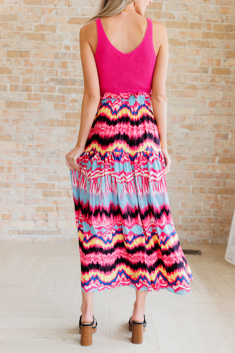 Watch Me Twirl Abstract Skirt