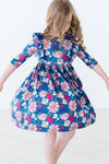 Vintage Garden Ruffle Twirl Dress