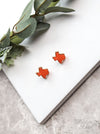 Texas On My Mind Druzy Stud Earrings, Orange