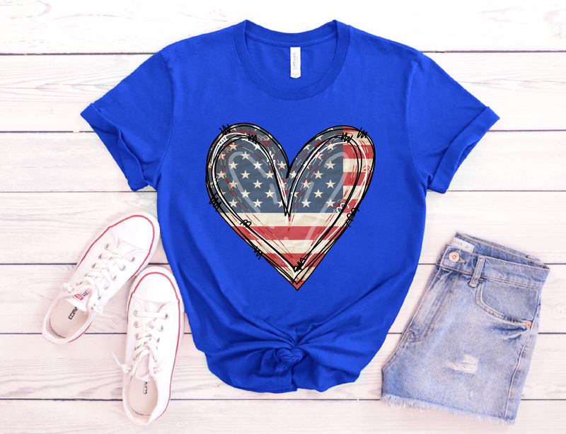 American Flag Heart