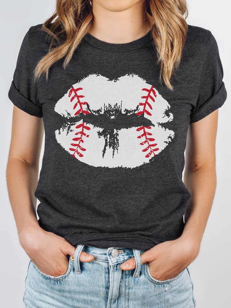 Baseball Lips | Game Day T-Shirt | Ruby’s Rubbish®