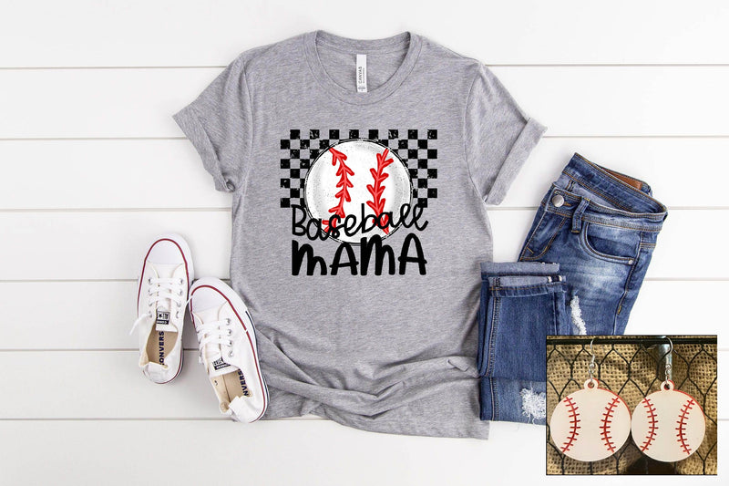 Baseball Mama- Checkered