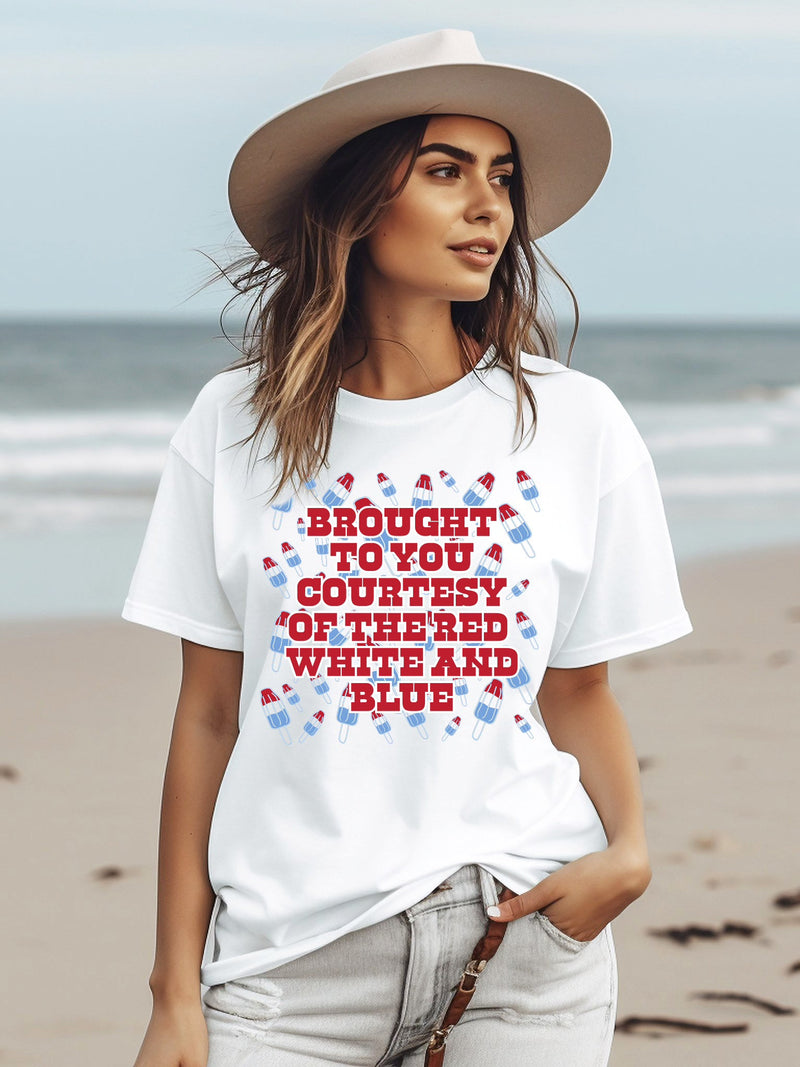 Brought to You Courtesy of the Red, White, & Blue | Americana T-Shirt | Ruby’s Rubbish®